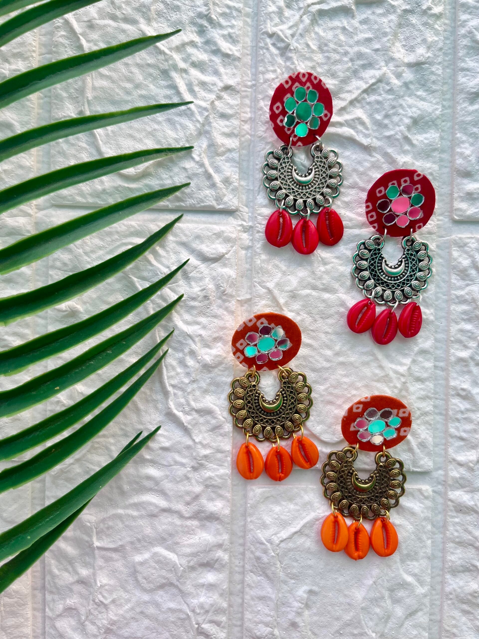 Bandhni Shell Earrings image 0