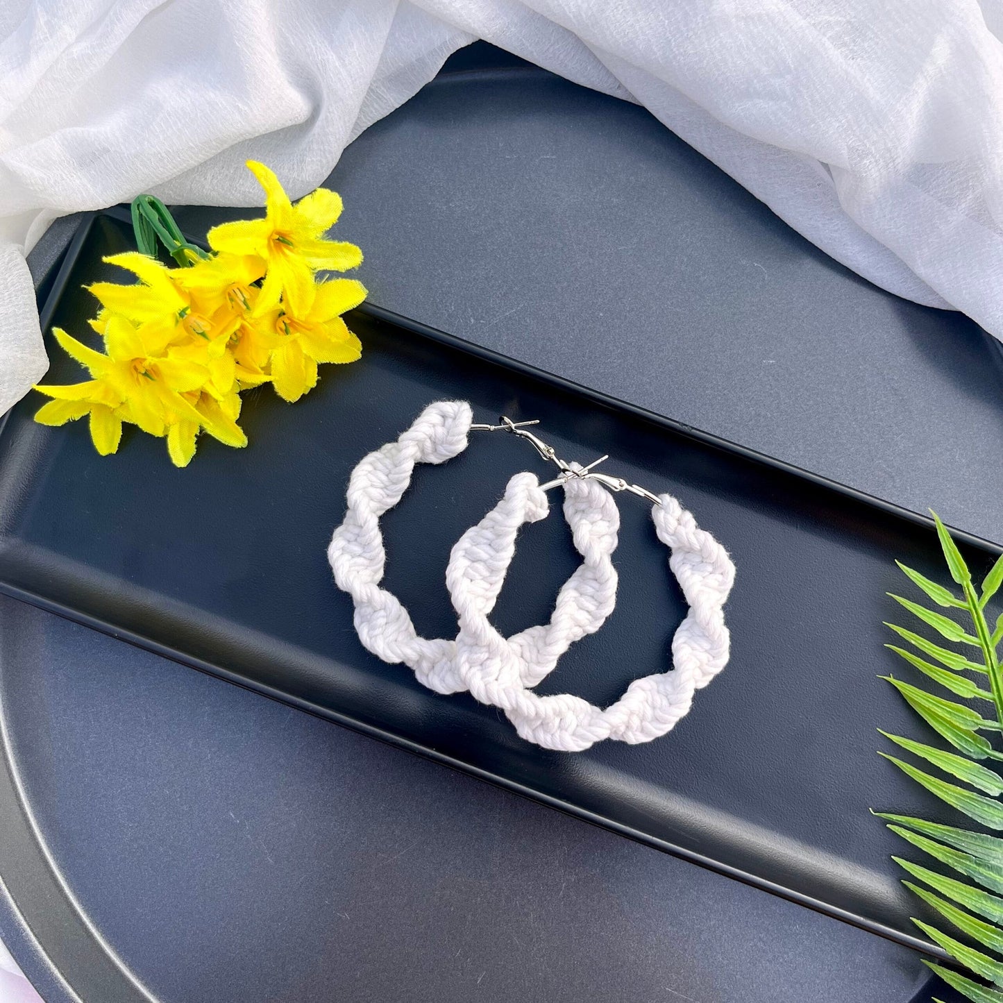 Twisted Macrame Hoops image 4