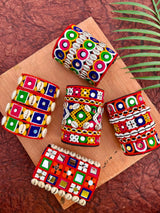 Festive Oversized Multicolor Handcuffs image 0
