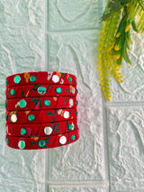 Printed Mirror Bangles Set image 5