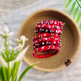 Tie-N-Dye Bangles- Maroon
