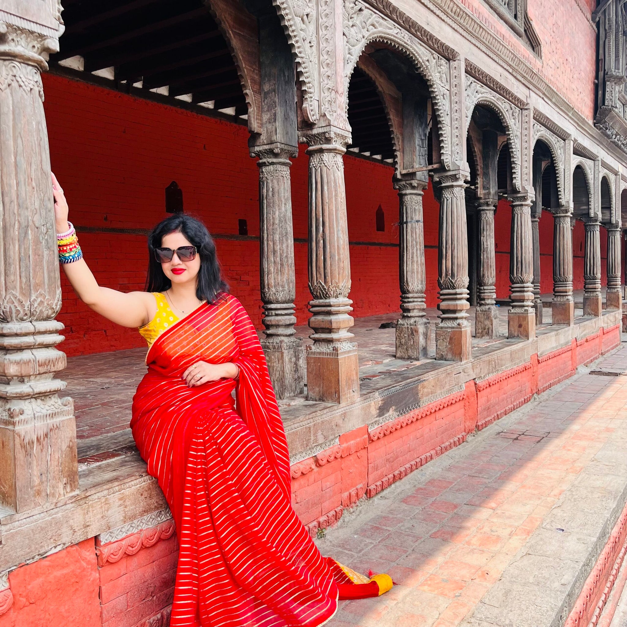 Satrang Bangle Set- Golden image 1