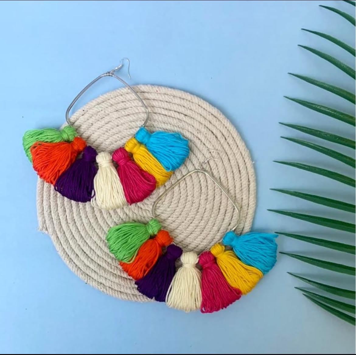 Oversized Tassel Hoops image 0