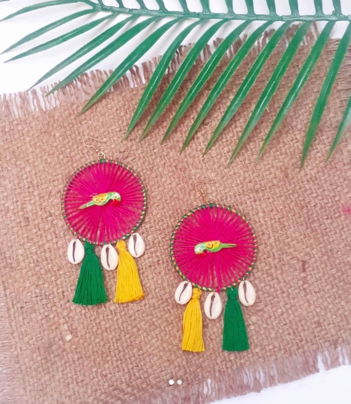 Boho Parrot Earrings image 1