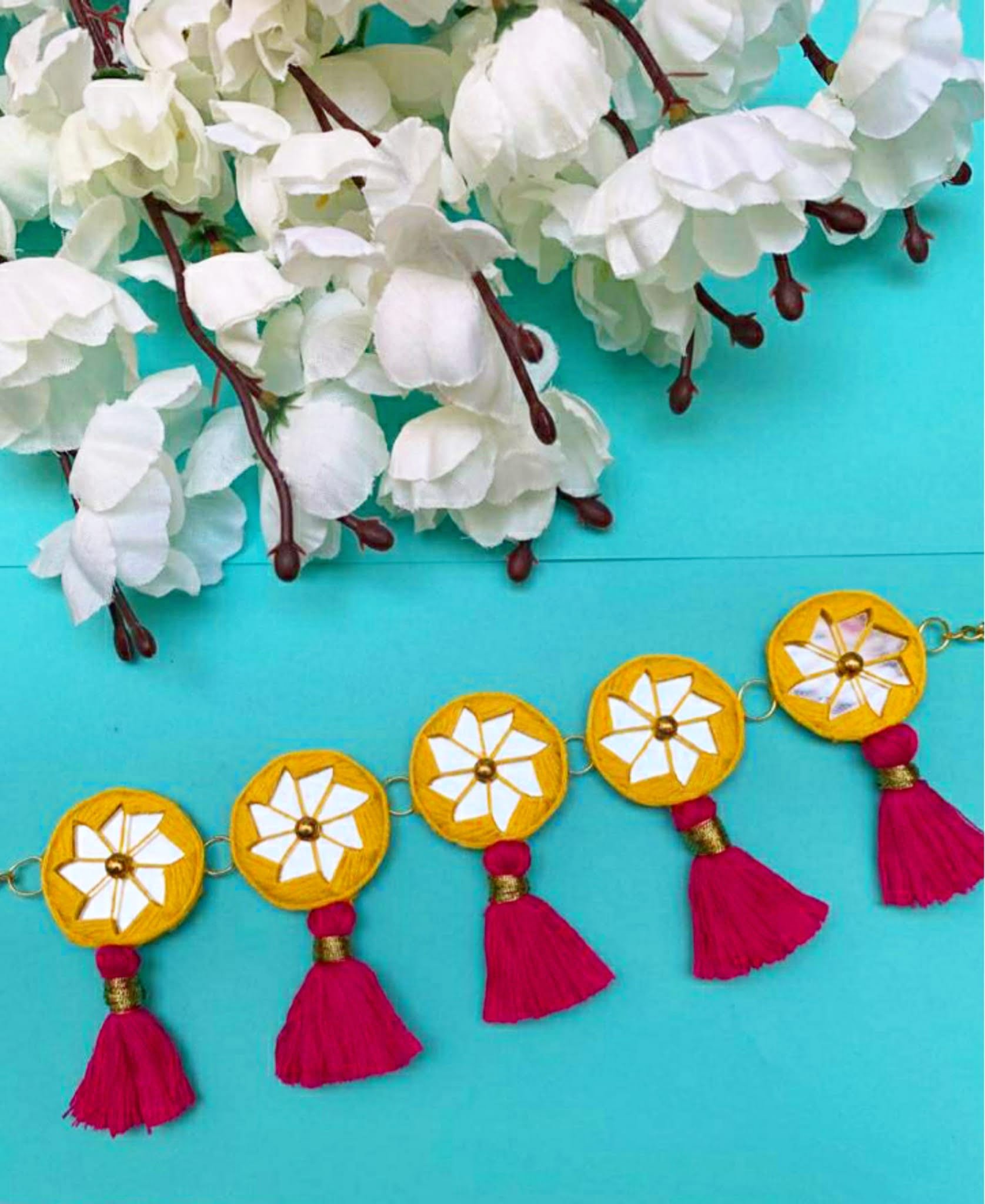 Yellow Mirrowork Choker image 0