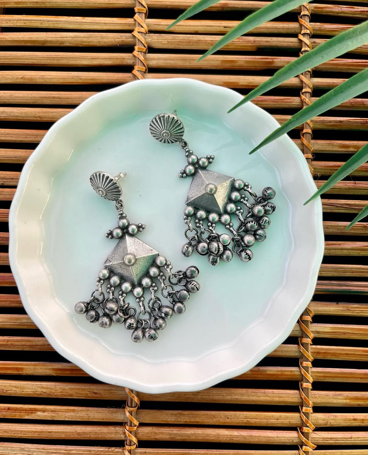 German Silver Ghunghroo Danglers | Fashion Diaries