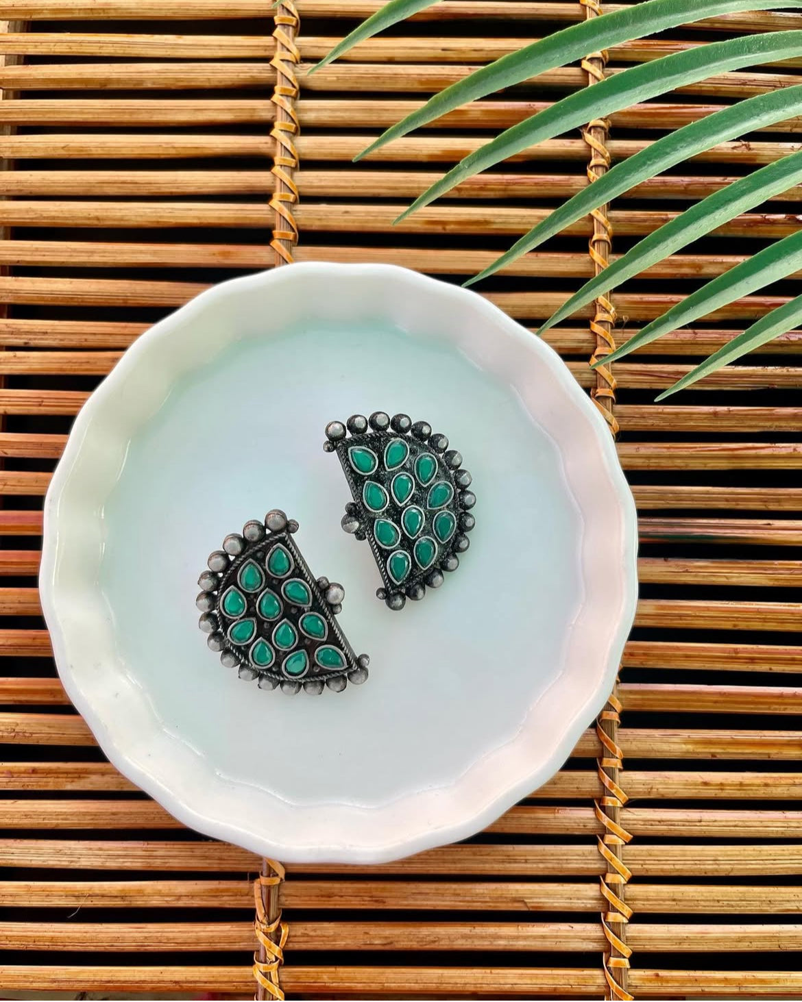 Black Metal Semi-Circle Studs | Fashion Diaries