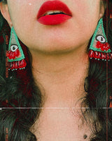 Triangle Evil Eye Earrings image 5