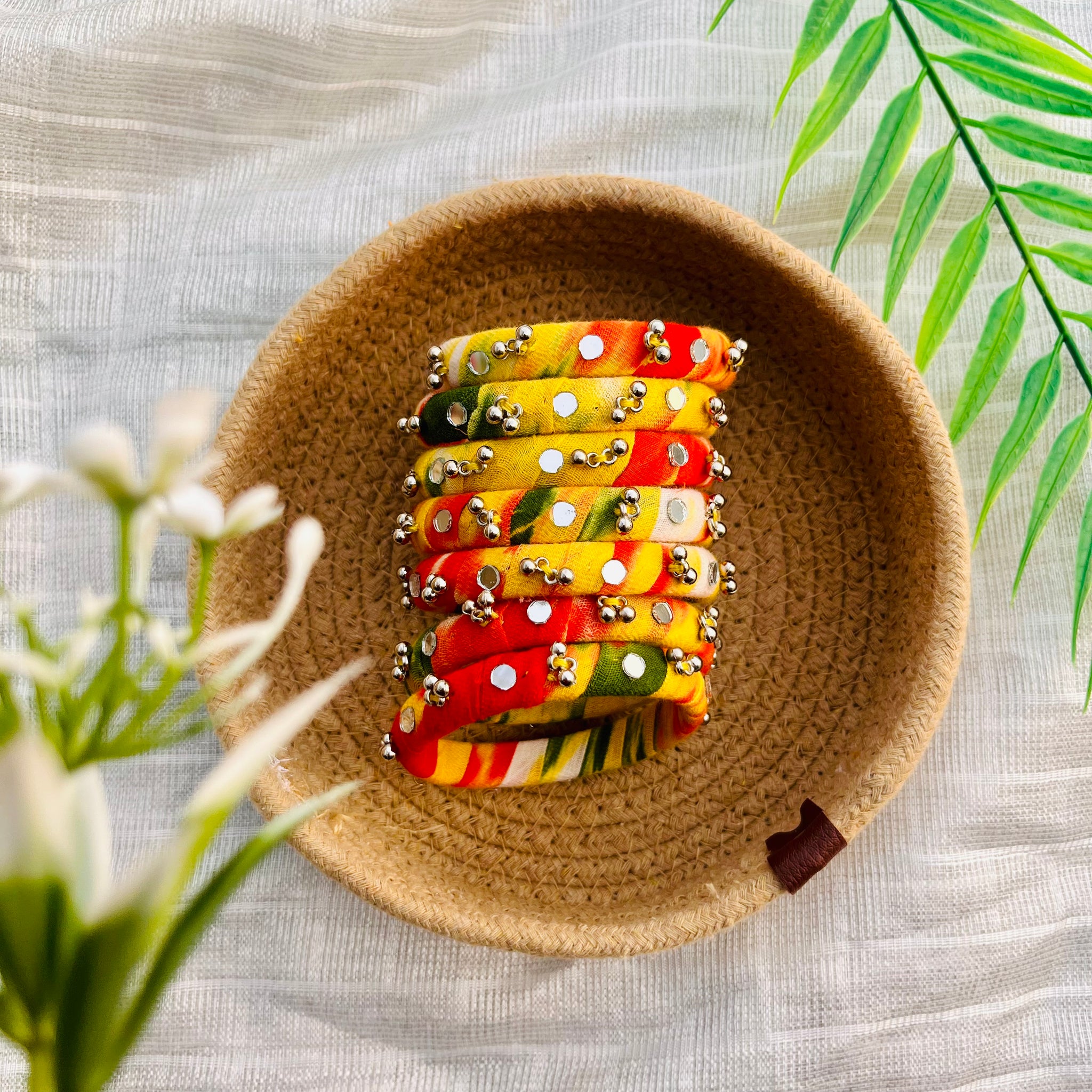 Tie-N-Dye Bangles- Lemon