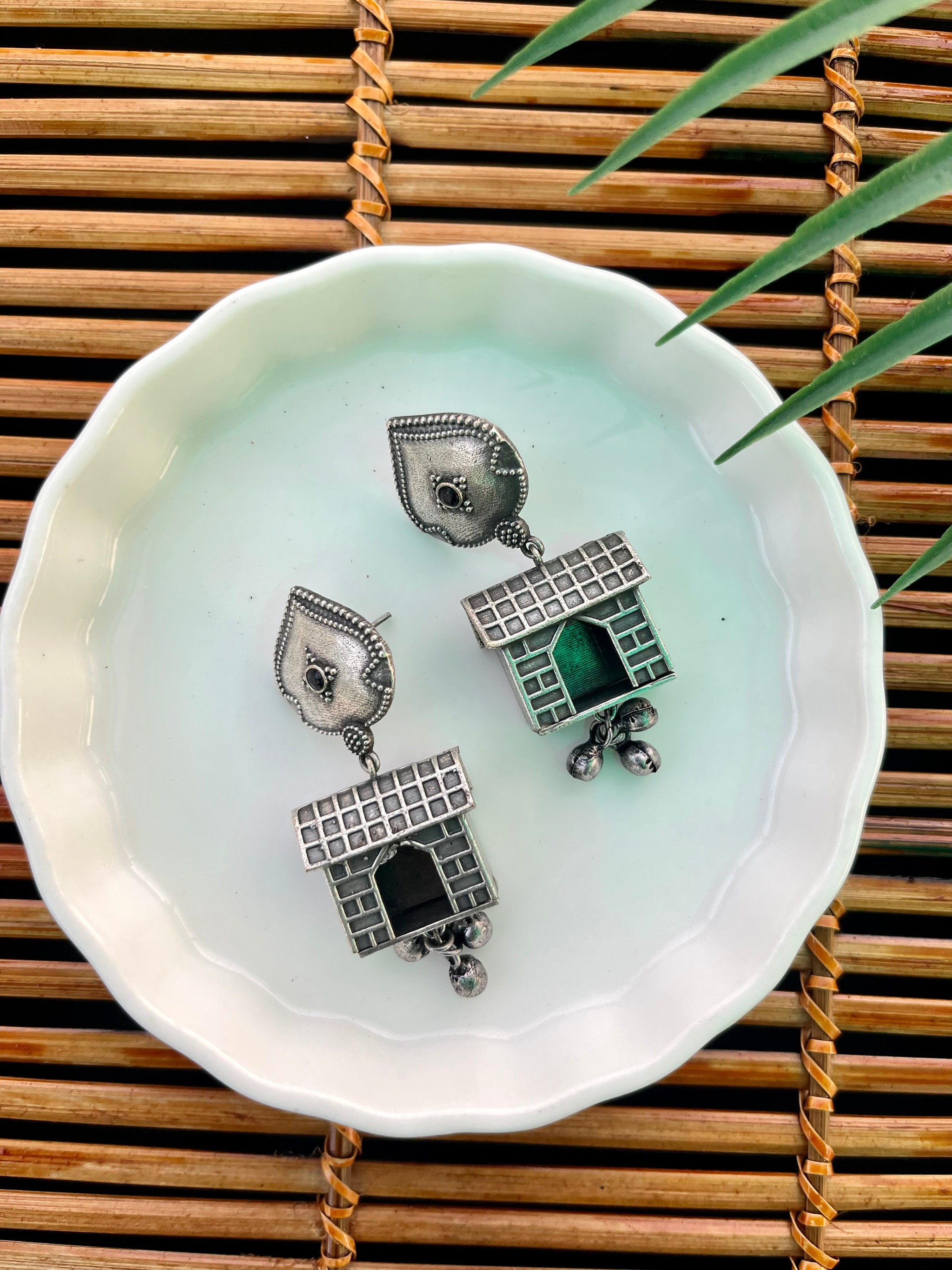 German Silver Hut Danglers | Fashion Diaries