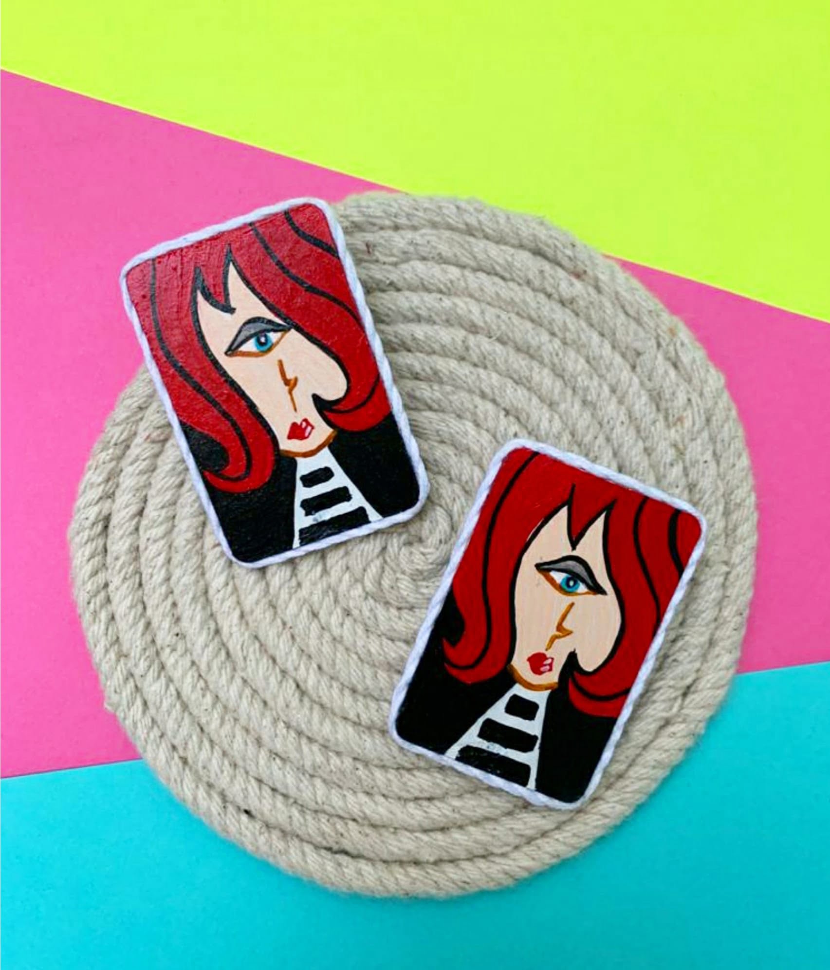 Red Hair Don't Care Studs image 0