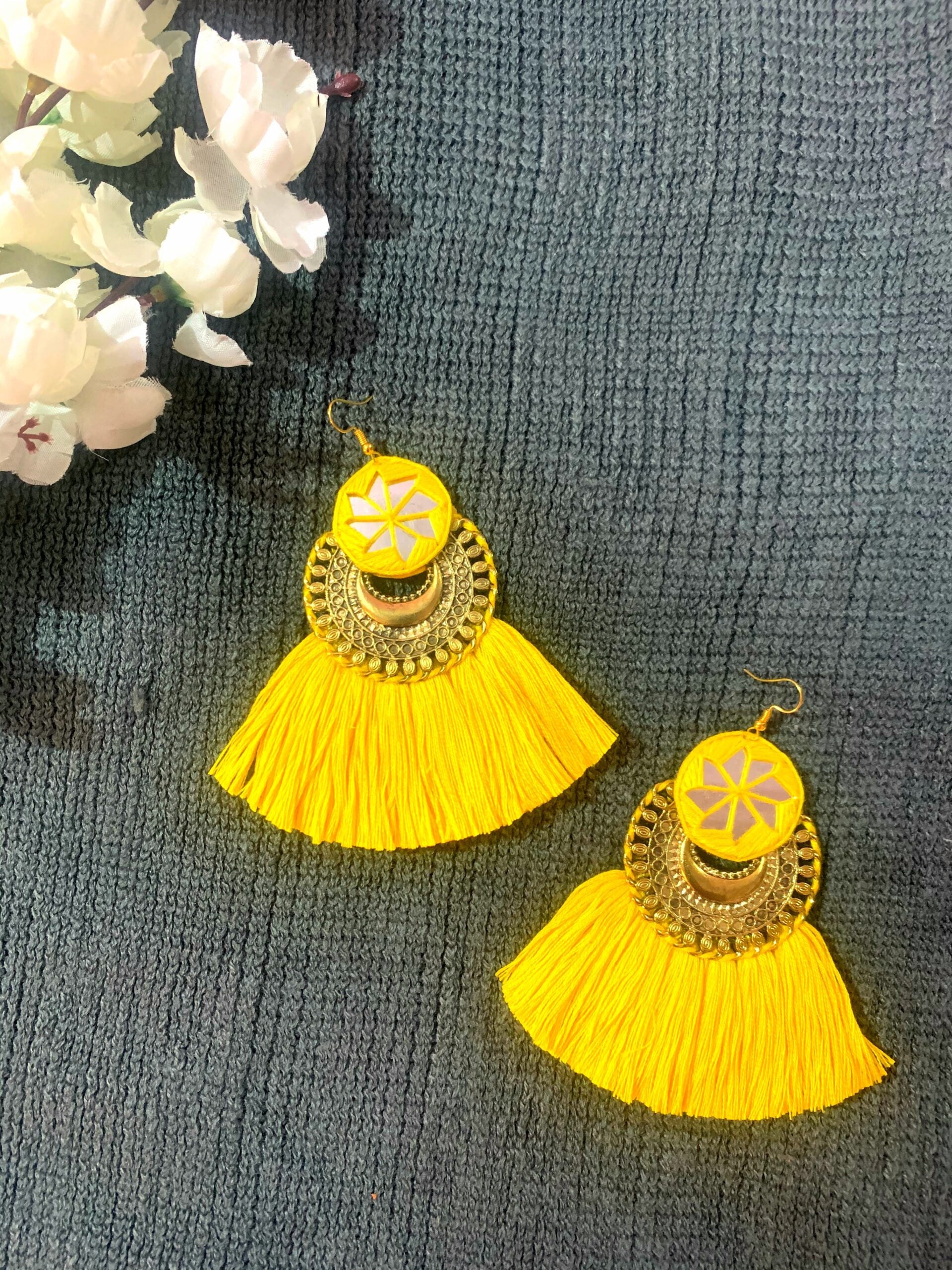 Statement Tassel Earrings- Solid image 1