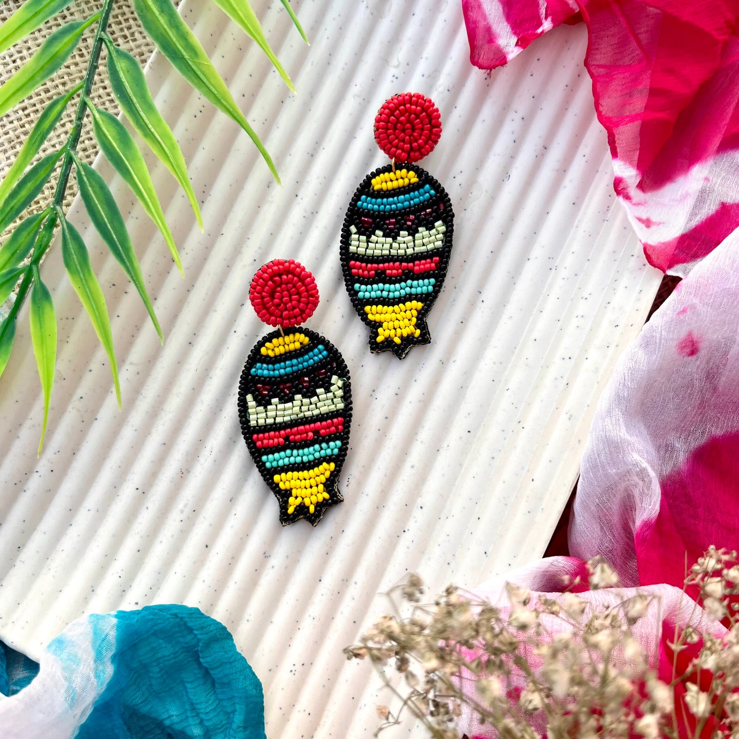 Color Burst Balloon Earrings image 0