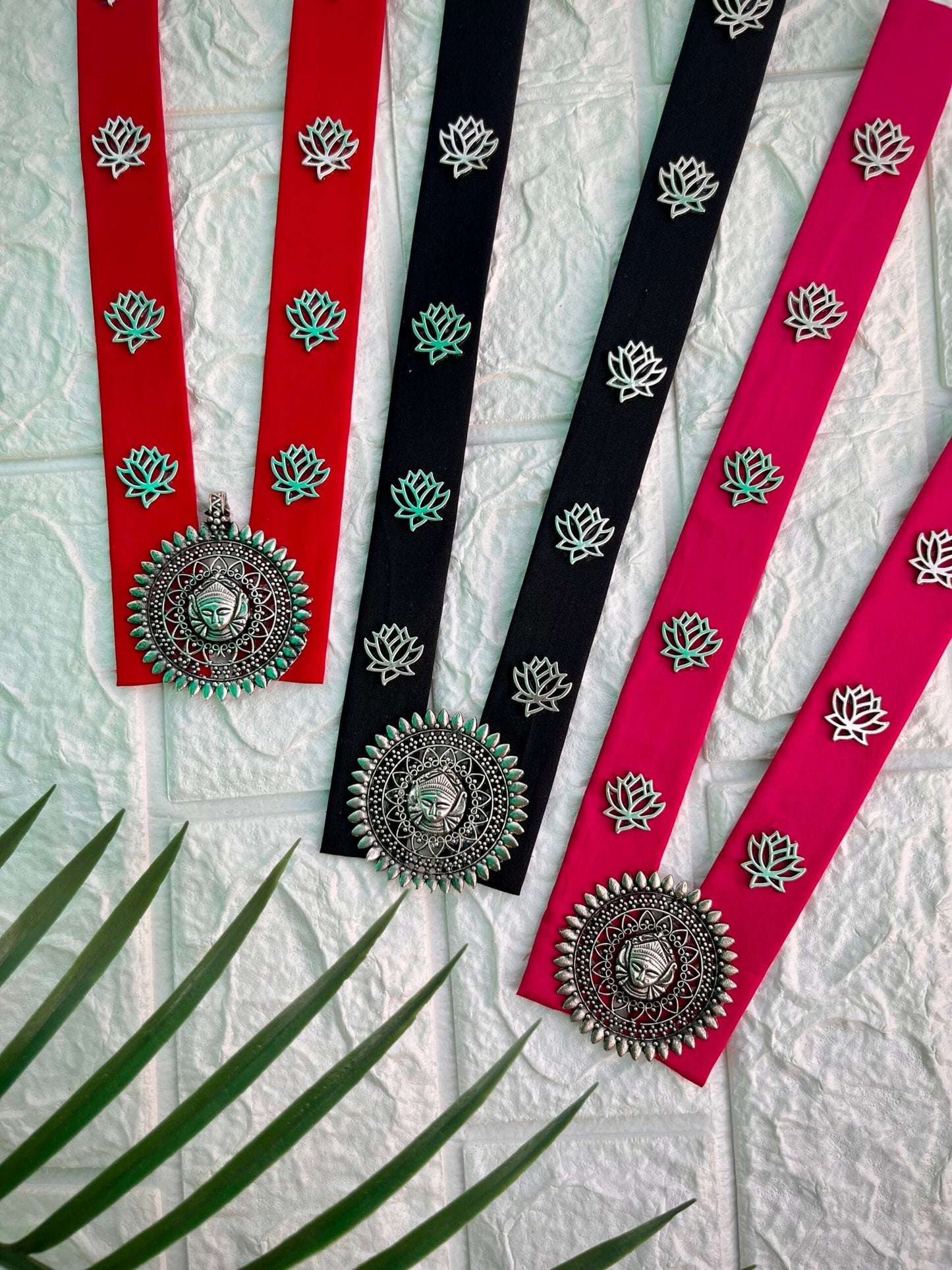 Long Durga Neckpiece With Earrings image 0