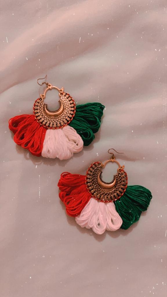 Tri Color Earrings image 0