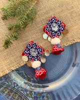 Ajrakh Print Jhumkas image 0