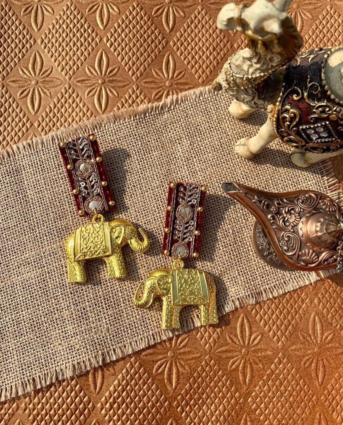 Oversized Elephant Earrings image 0