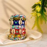 Printed Shell Bangle Set