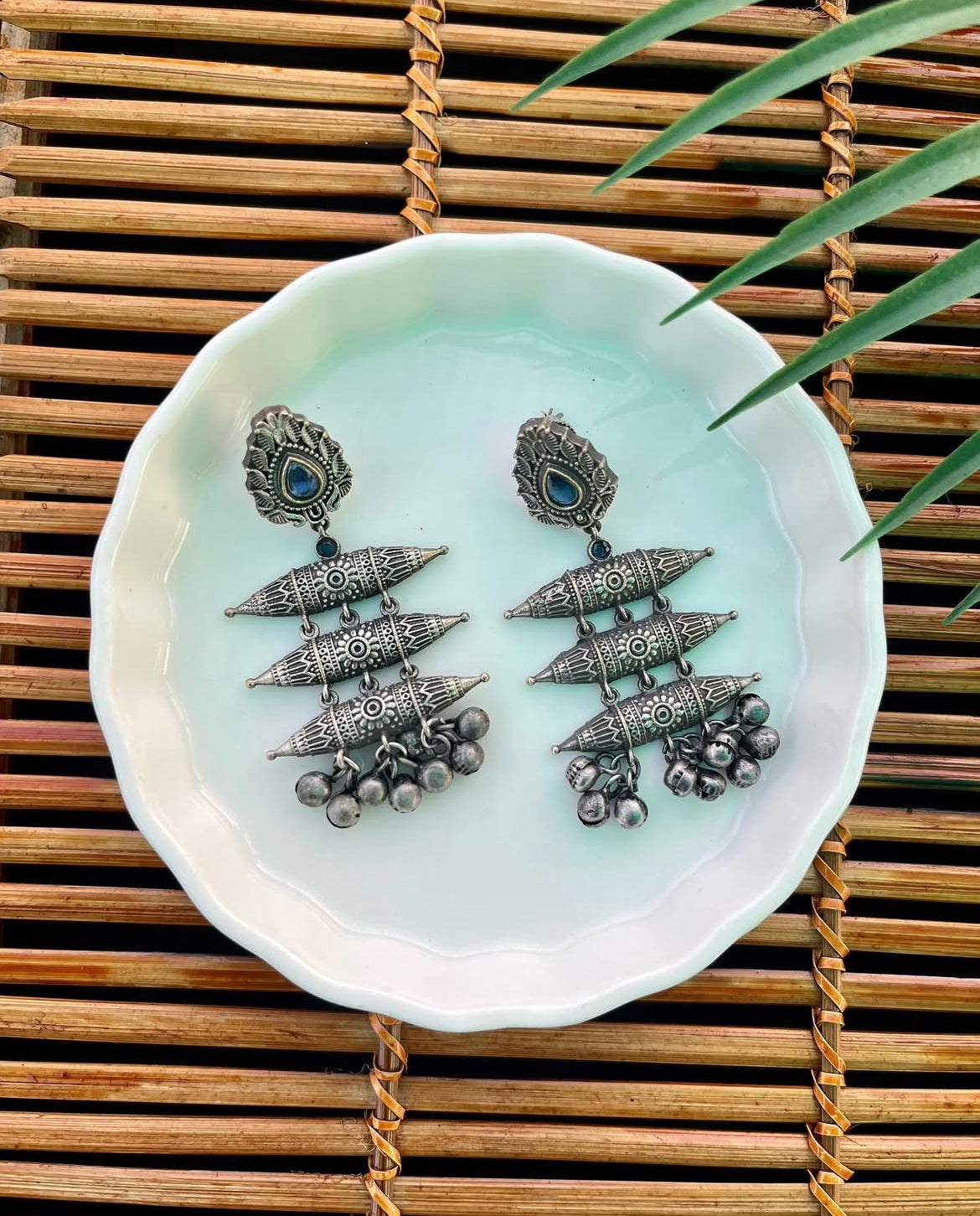German Silver Tabeez Danglers | Fashion Diaries