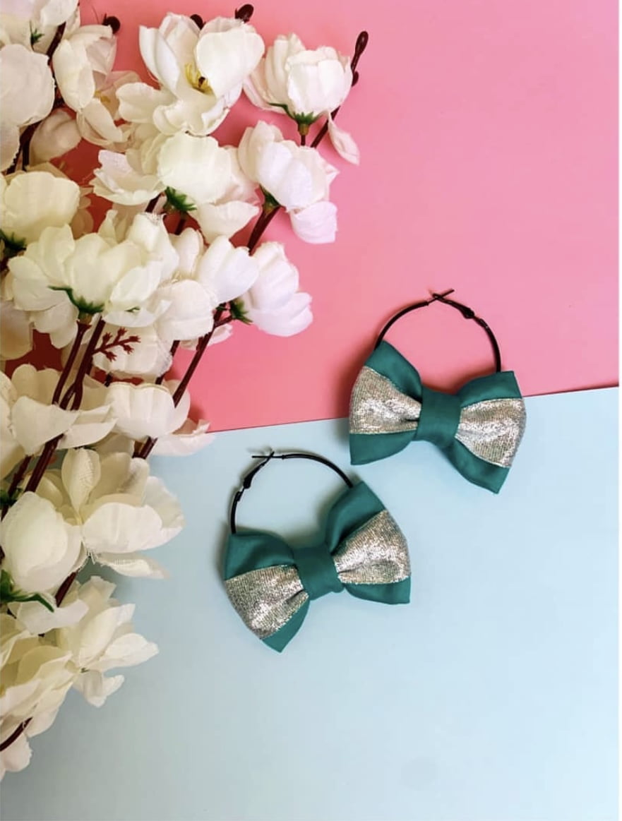 Embellished Bow Hoops-lll image 2