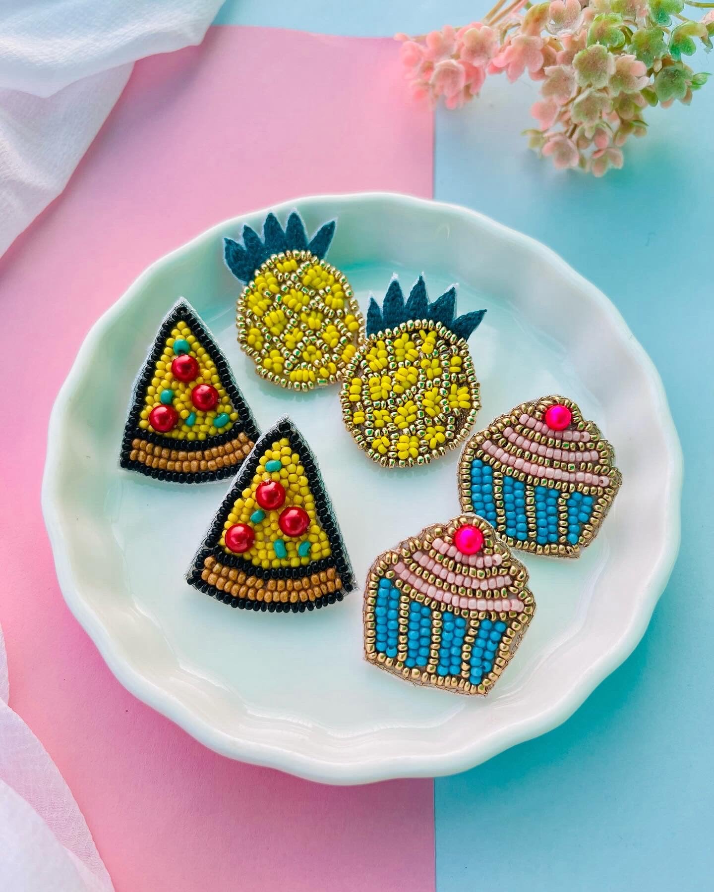 Adorable Beaded Studs-I image 1