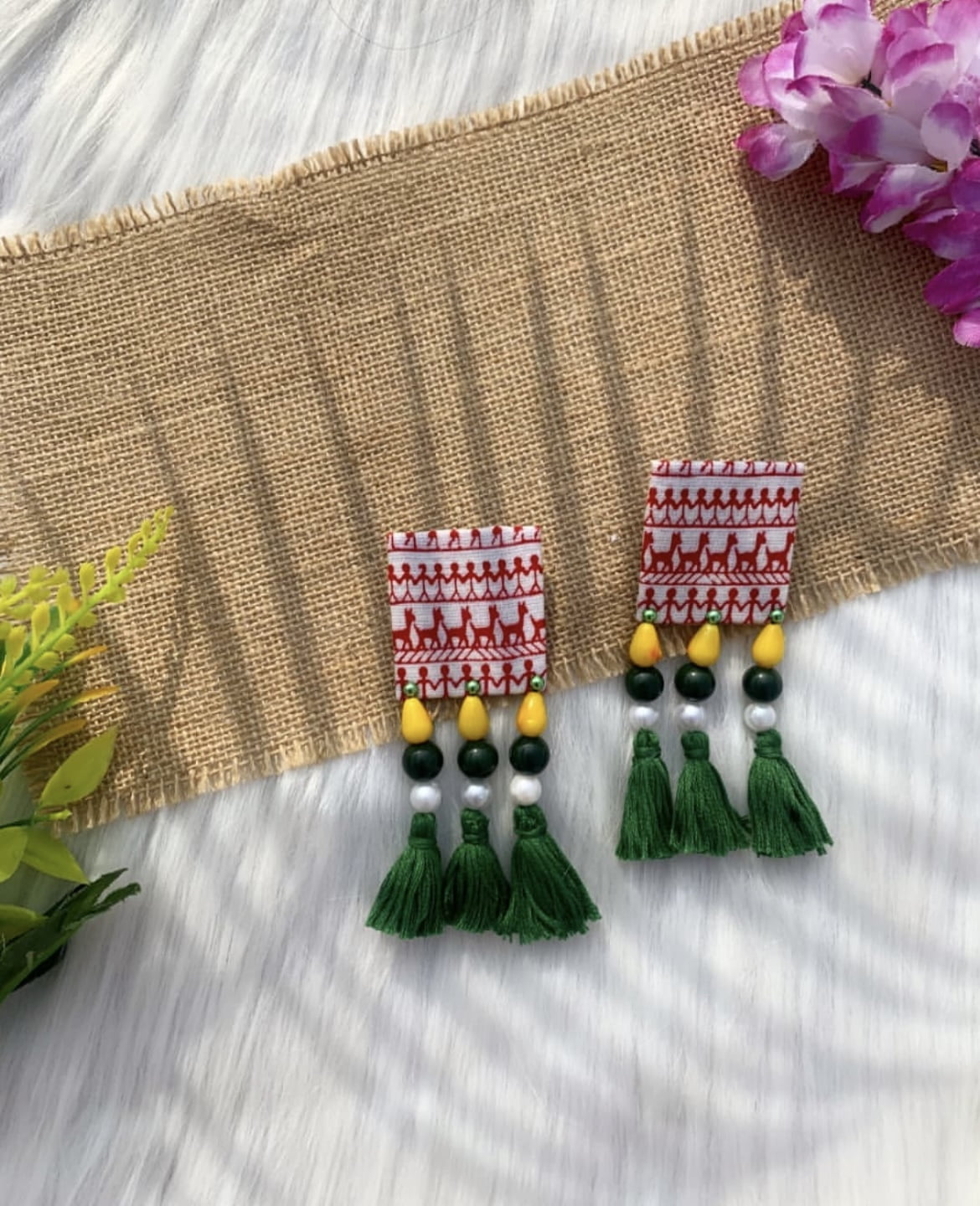 Warli Art Earrings image 0