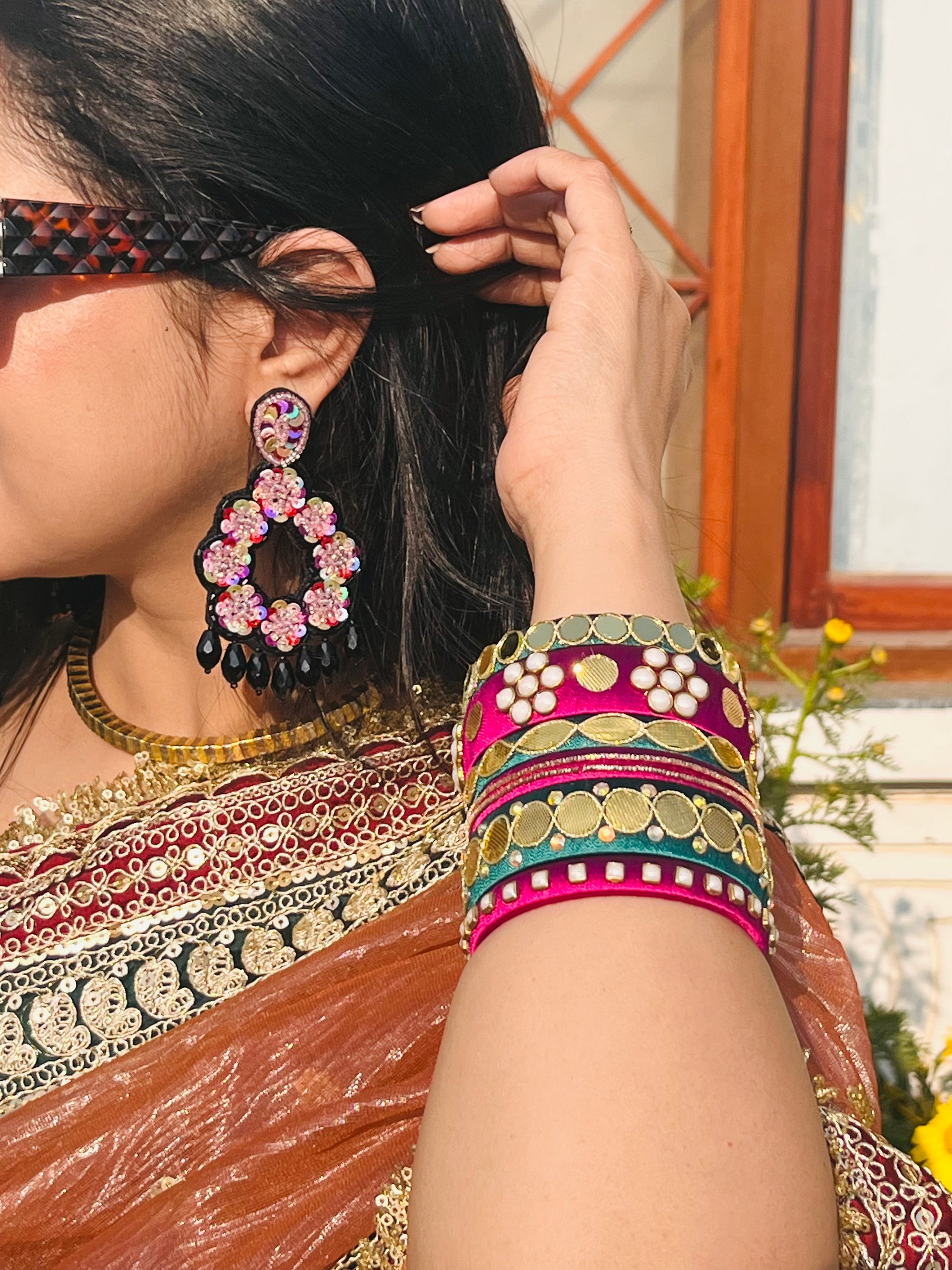 Statement Sequin Danglers