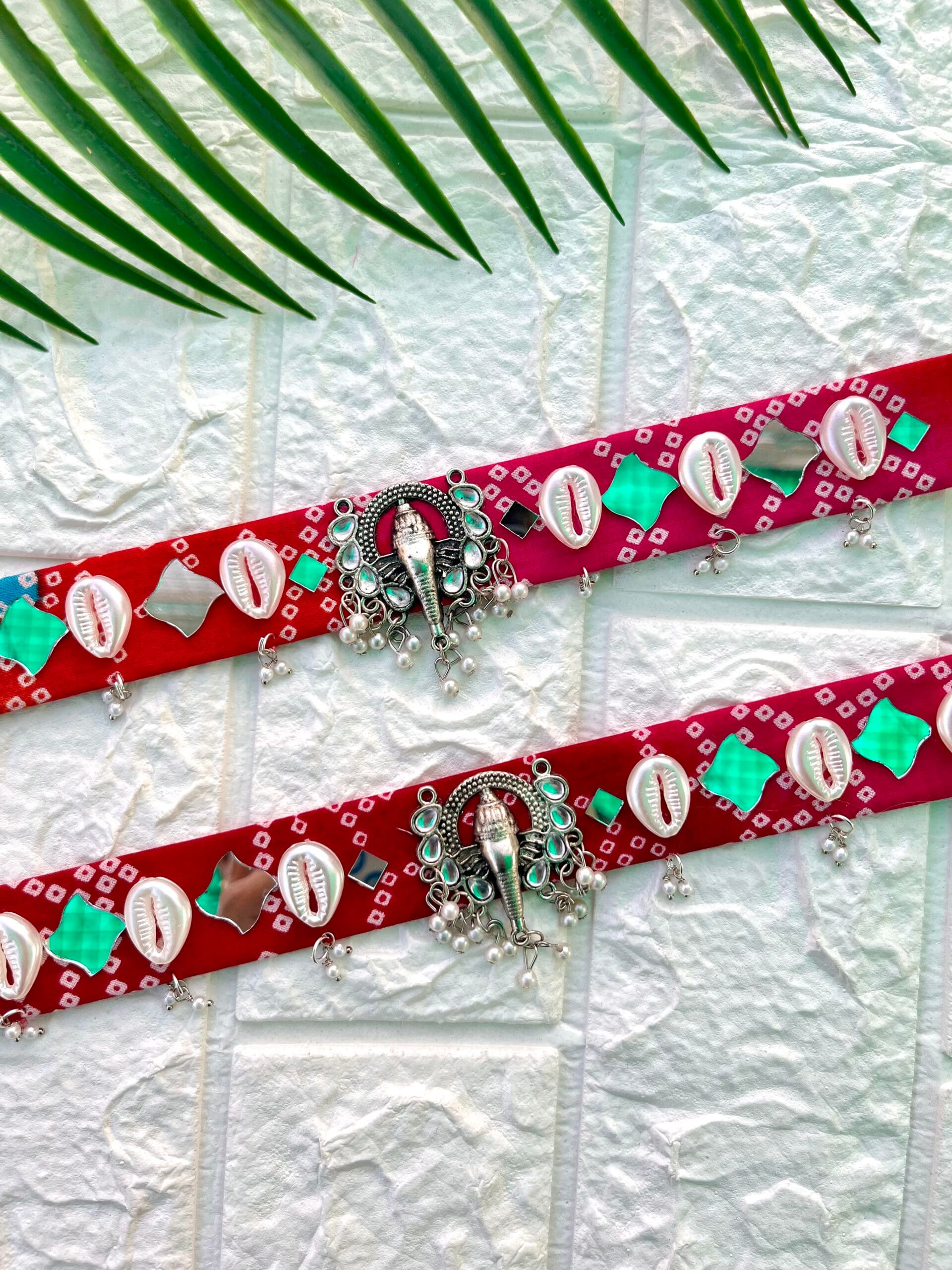 Bandhni Ganesha Chokers image 0