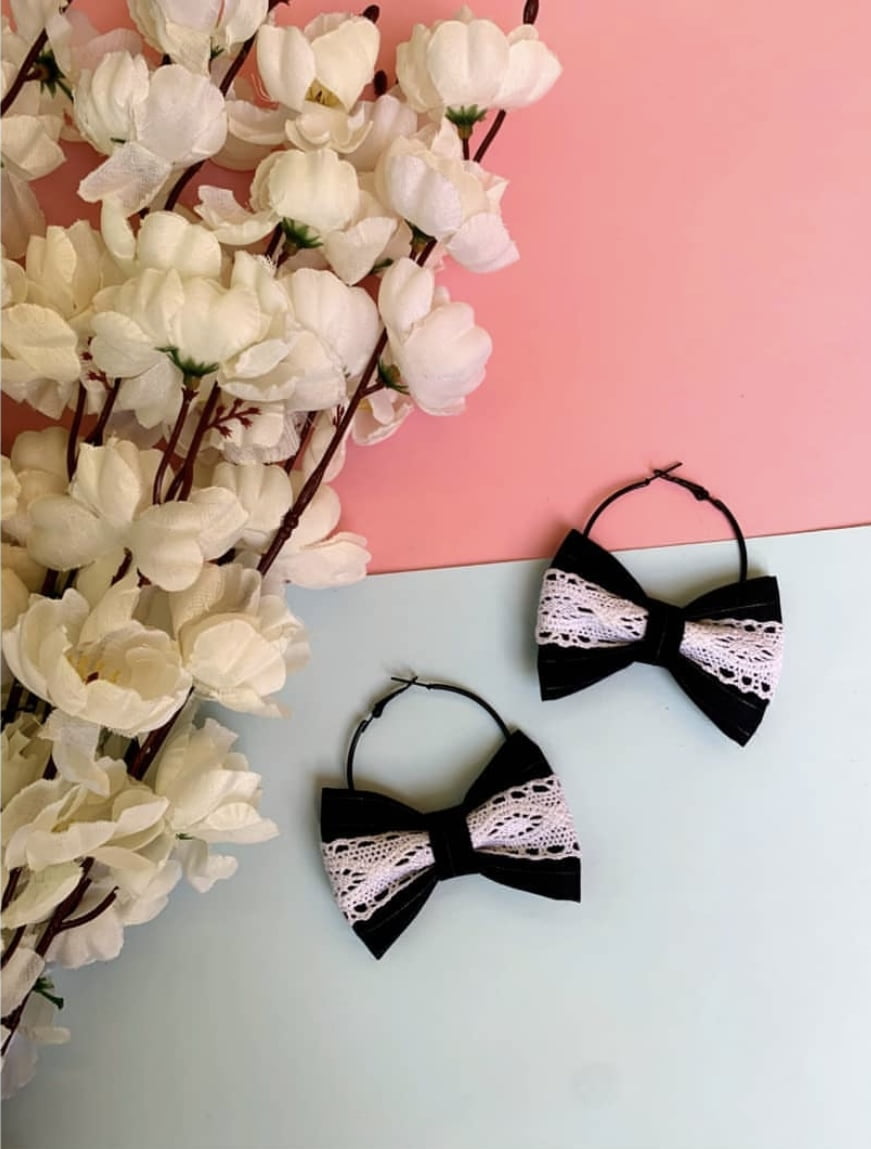Embellished Bow Hoops-lll image 0
