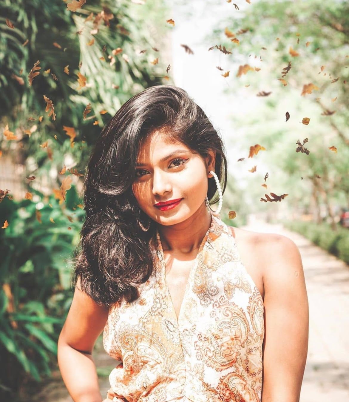 Half Pearl Hoops image 5