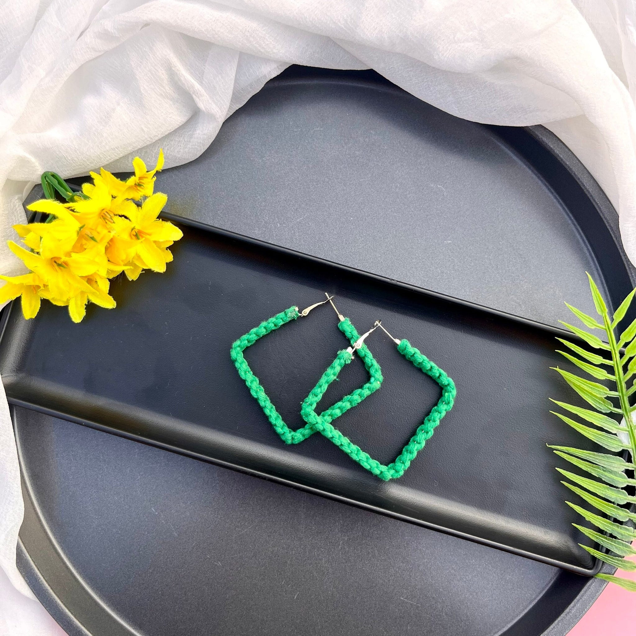 Square Macrame Hoops image 2