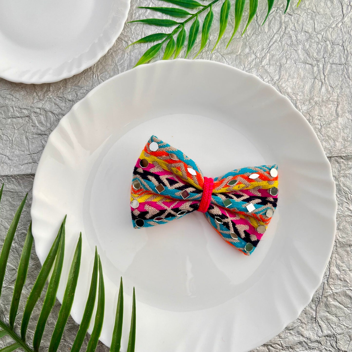 Dandiya Dazzle Bows- Grey image 0