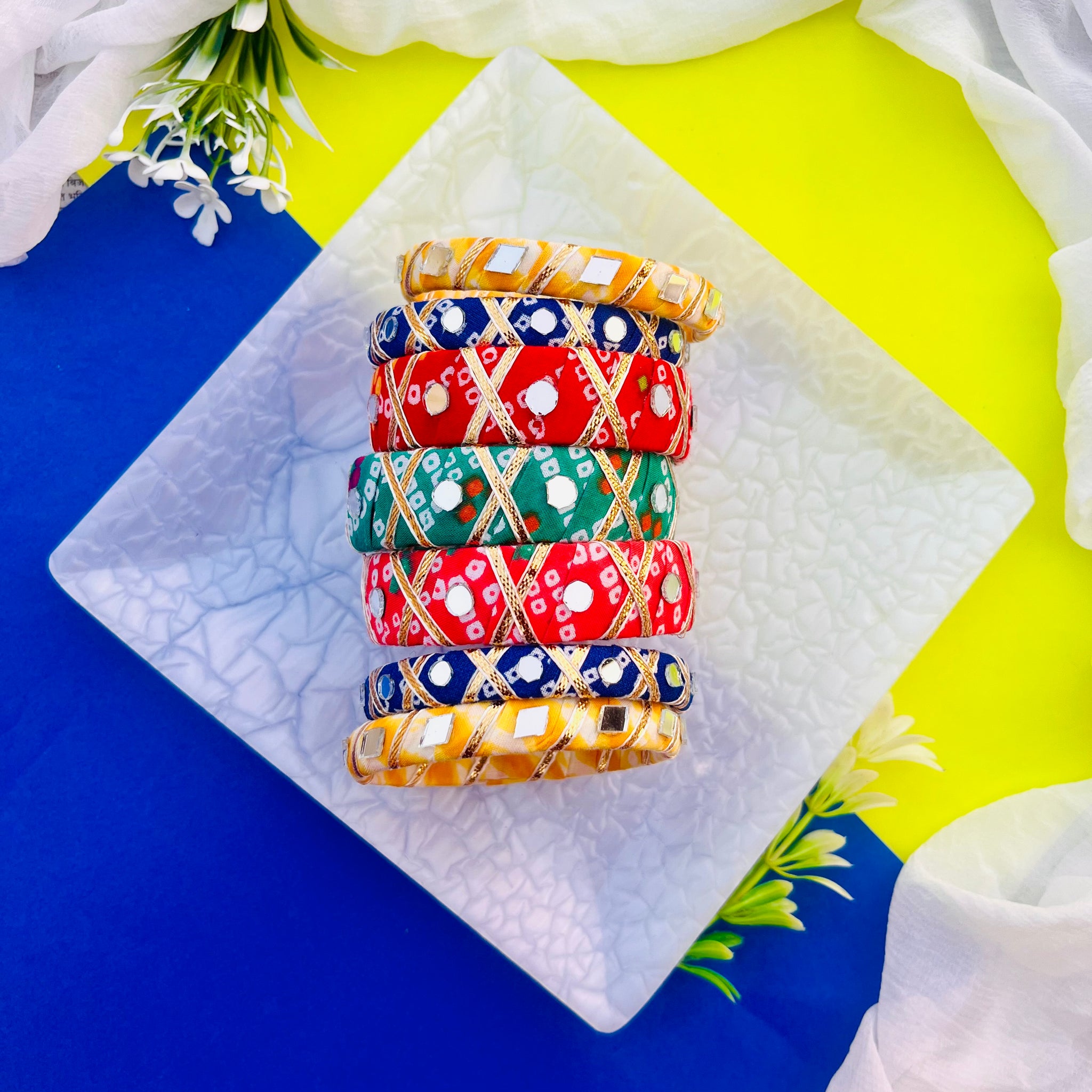 Printed Gotta Bangle Set