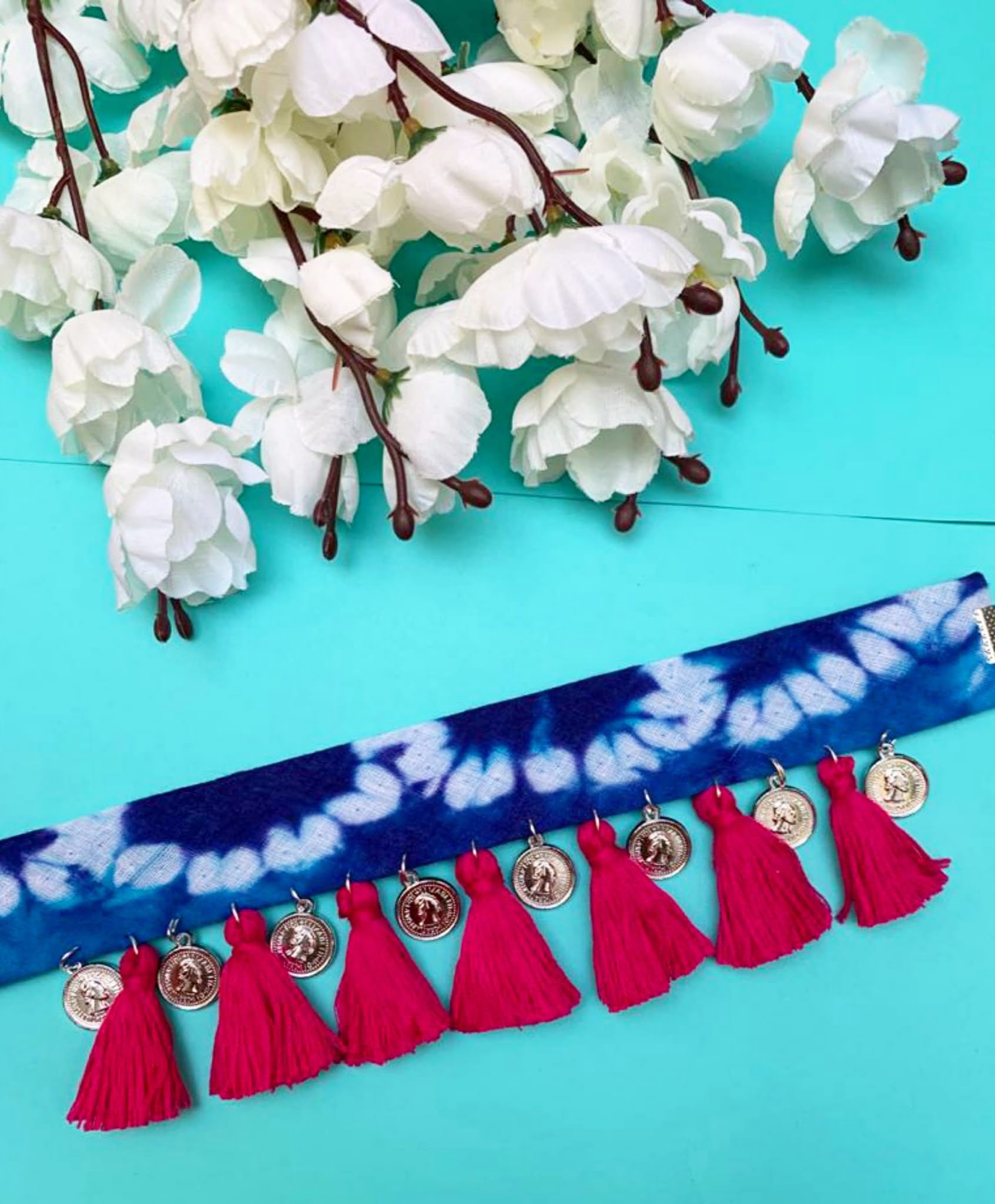 Blue Tie-N-Dye Choker image 0