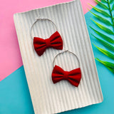 Solid Bow Hoop Earrings LV