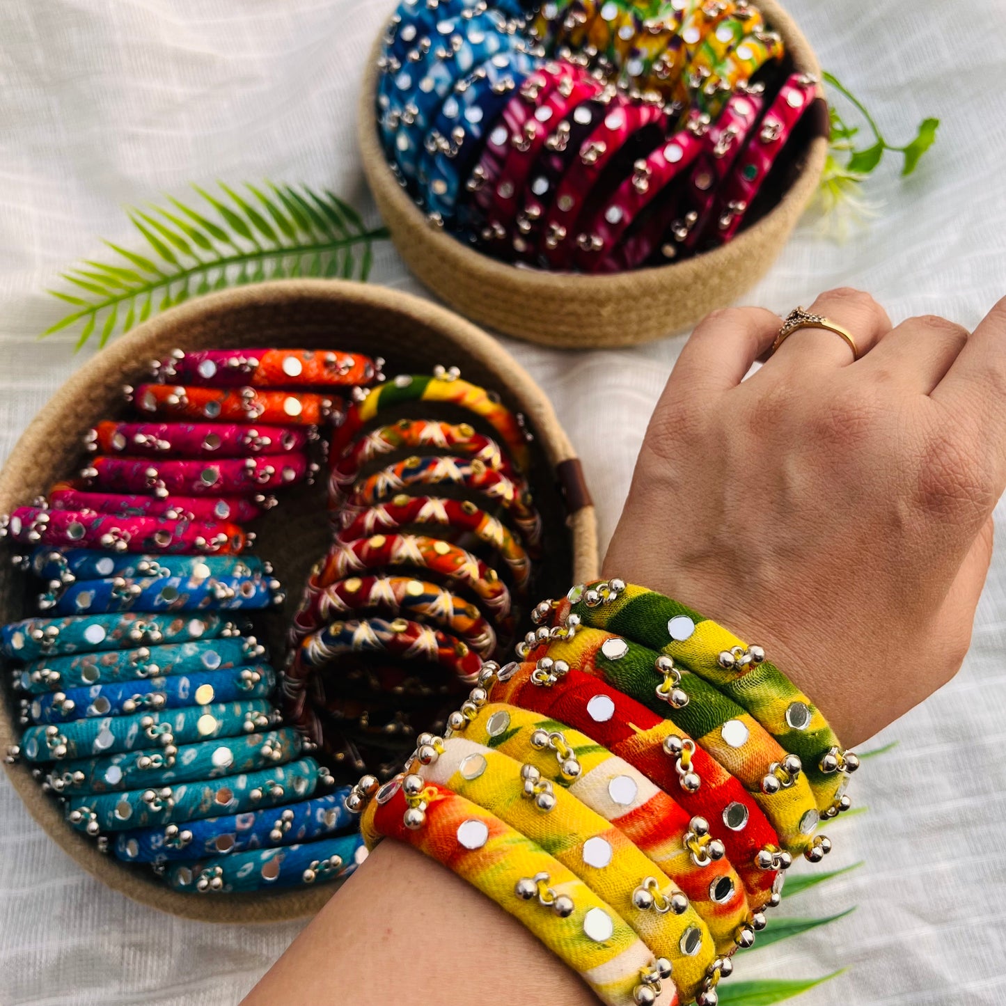 Tie-N-Dye Bangles- Lemon