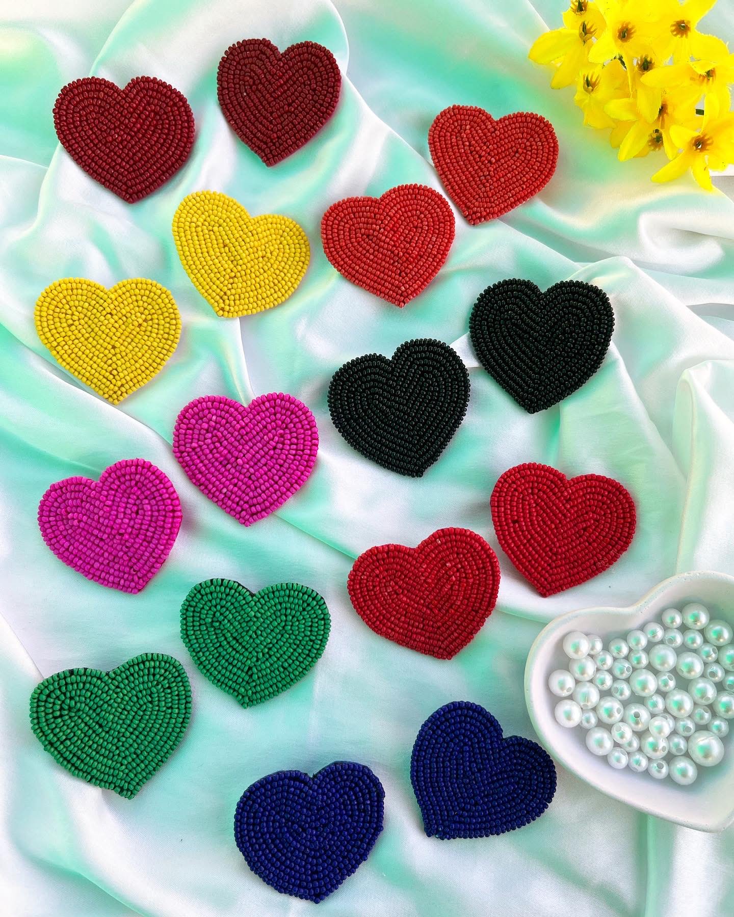 Oversized Heart Studs image 0