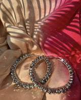 Round Crystal Hoops image 1