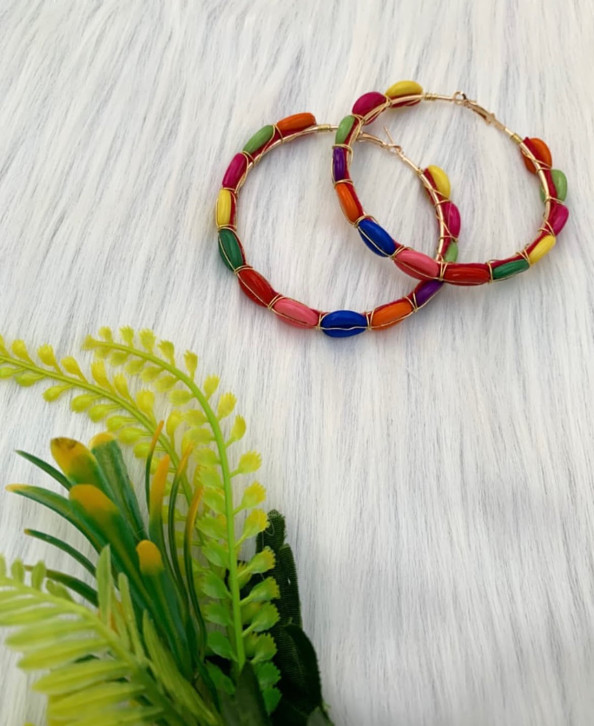 Multicolor Shell Hoops image 0