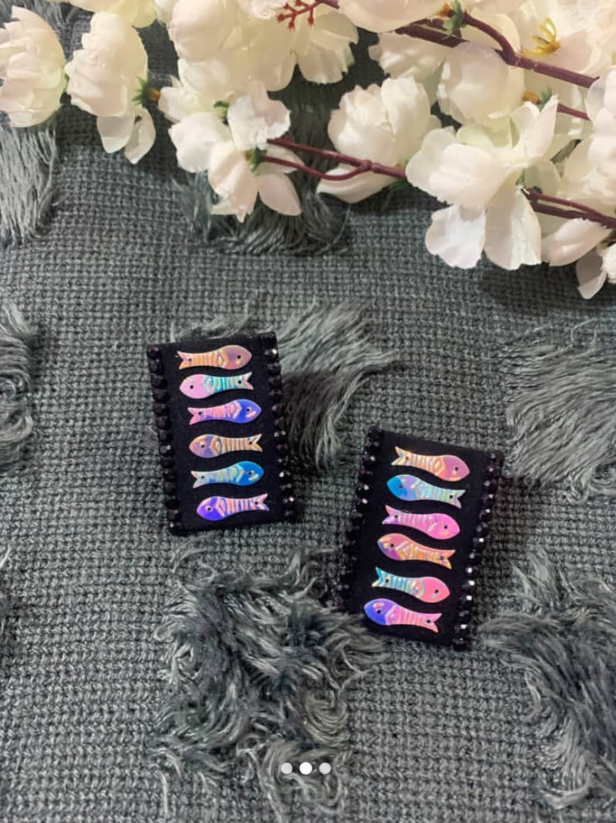 Quirky Fish Studs & Ring image 1