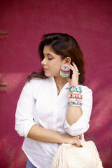 Printed Shell Bangle Set image 3