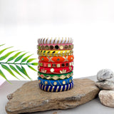 Satrang Bangle Set- Golden image 0