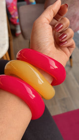 Candy Pop Resin Bangles Stack