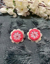 Floral Mirror Studs & Ring image 2