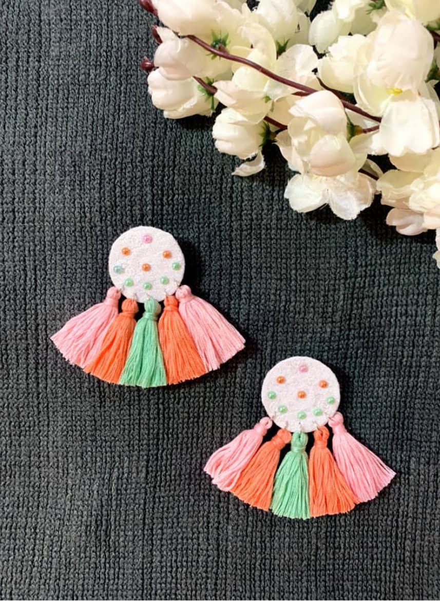 Pastel Tassel Studs image 0