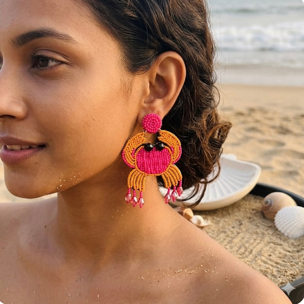 Sandy Claws Crab Earrings
