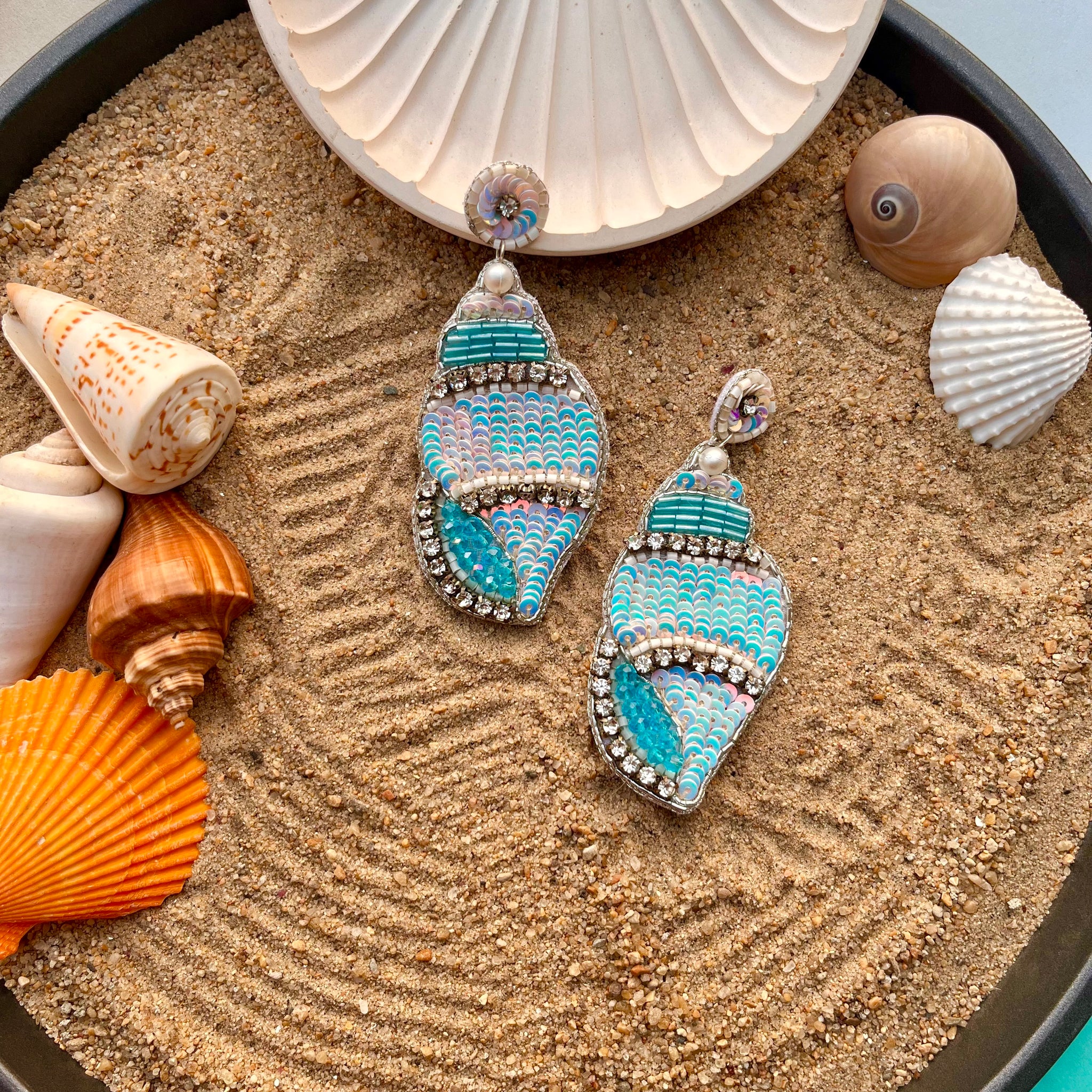 Ivory Conch Earrings