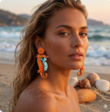 Golden Reef Seahorse Earrings