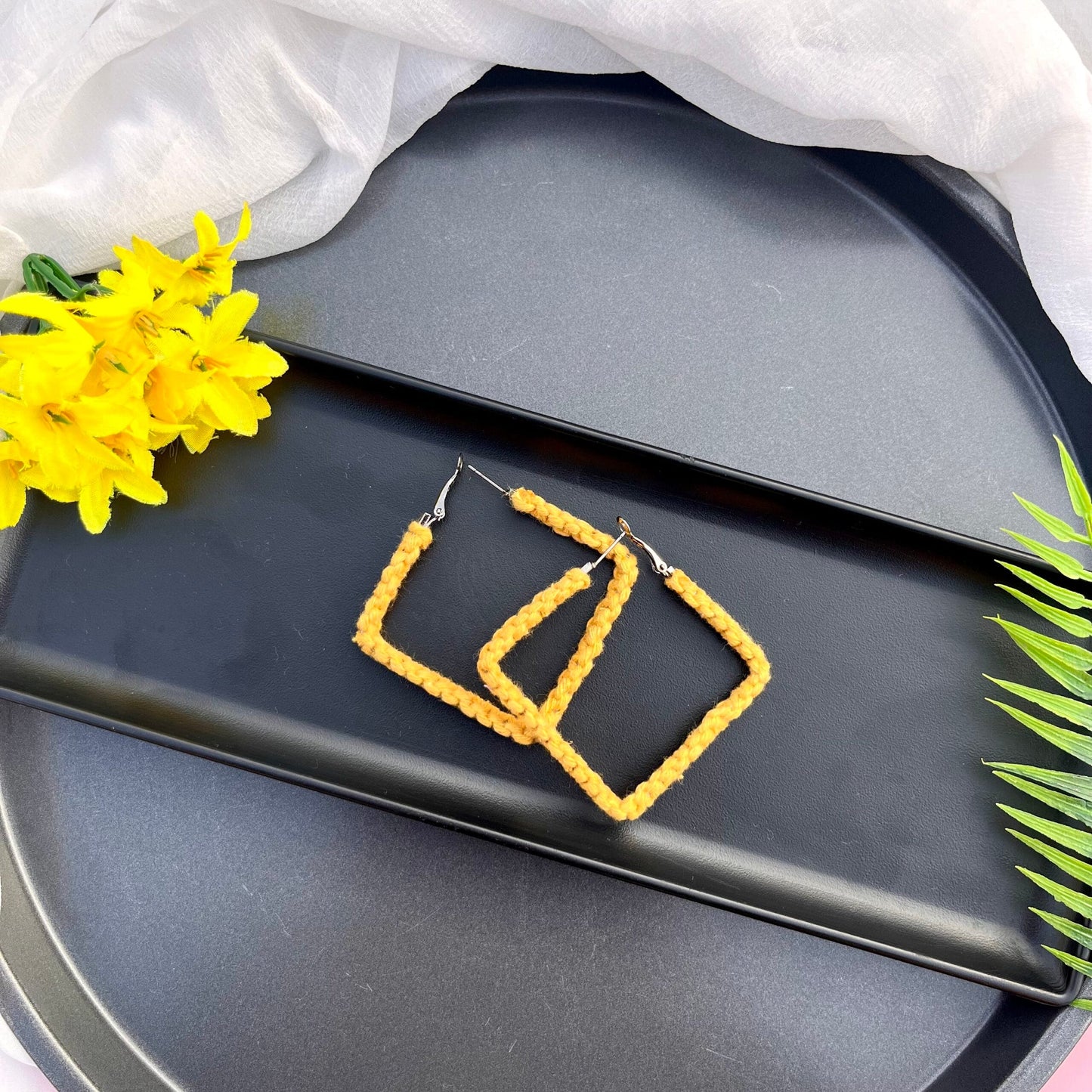 Square Macrame Hoops image 3