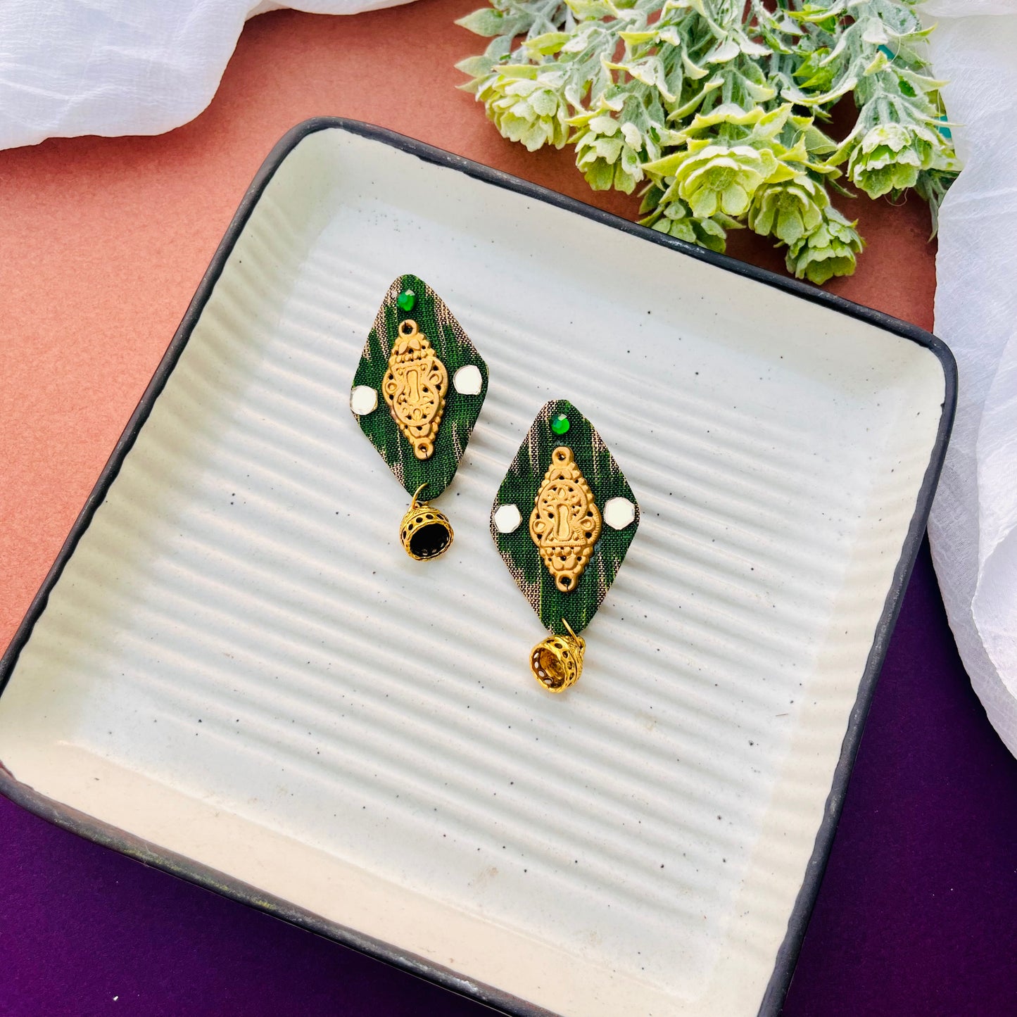 Ethnic Ikkat Earrings
